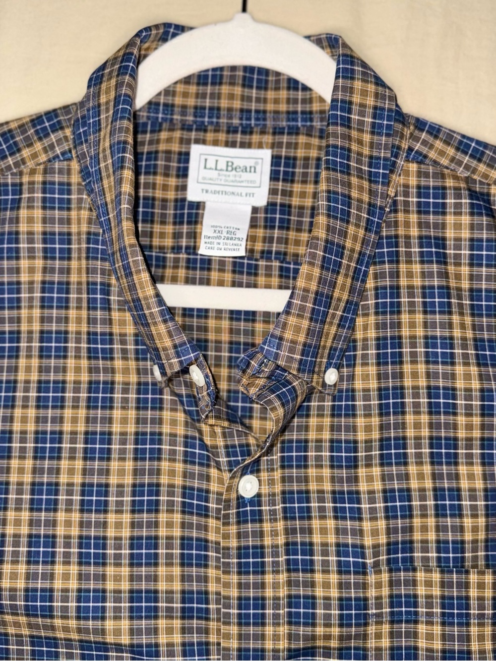 Vintage L.L. Bean Men’s Plaid Button-Down Shirt- Size XXL - Picture 5 of 11